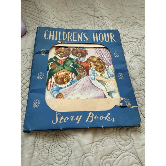 Other - 1930s Linenette Softcover Children's Book Set Of 4. Story Fairy Tale